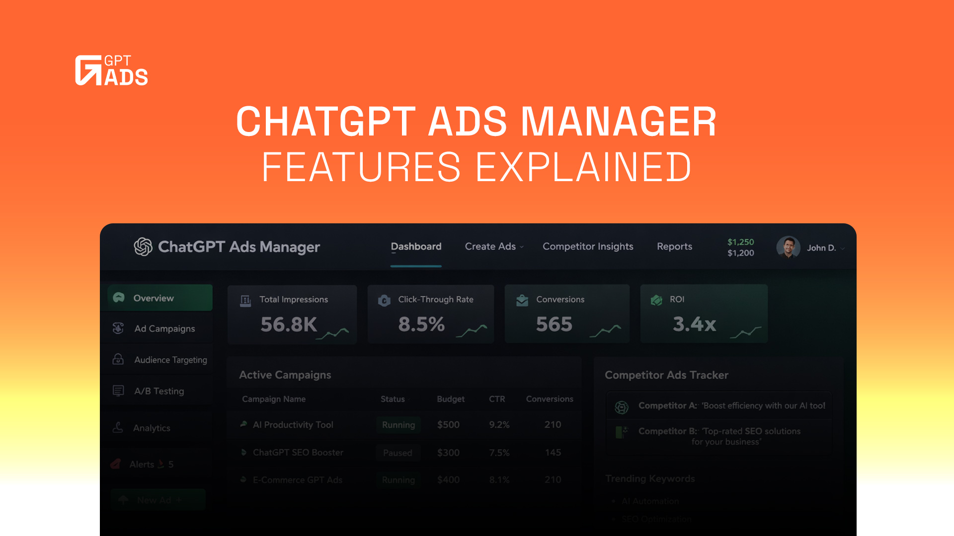 ChatGPT Ads manager features
